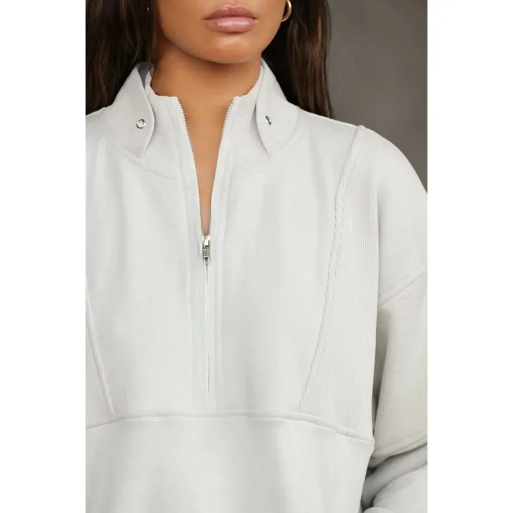 Joah Brown Retro Half Zip in Sahara French Terry - Picture 3 of 12